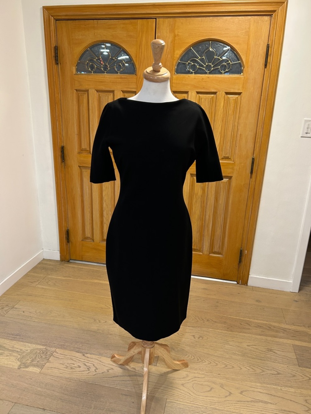Zara Black Midi Sheath Dress